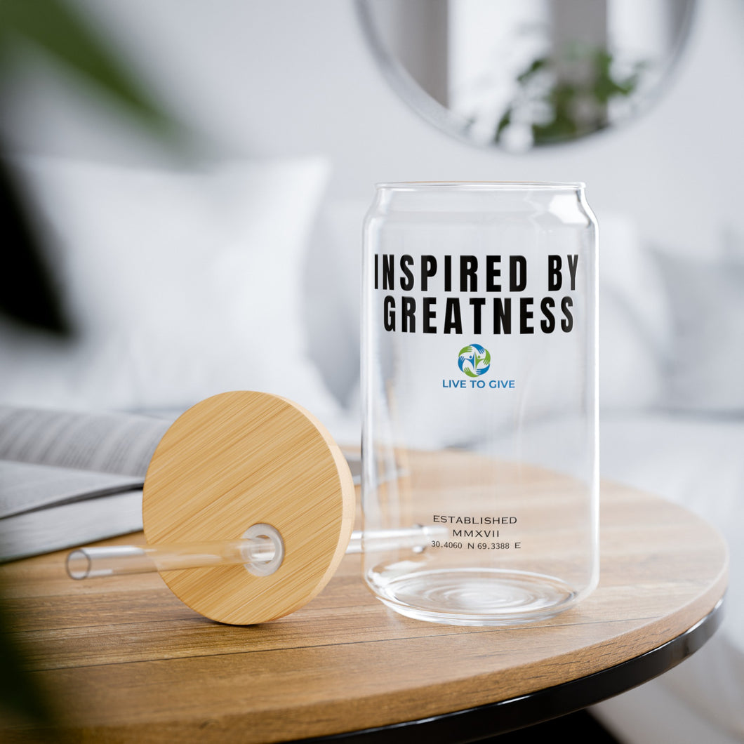 Sipper Glass, Inspired by Greatness 16oz