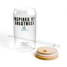 Load image into Gallery viewer, Sipper Glass, Inspired by Greatness 16oz